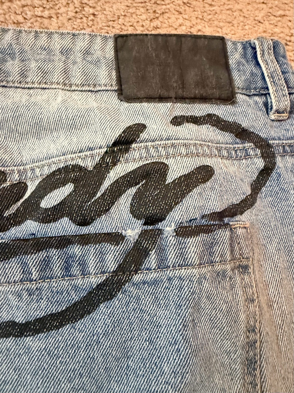 Vintage Y2K Ed Hardy Death Before Dishonor Skull Eagle Jeans 38 - Picture 16 of 16